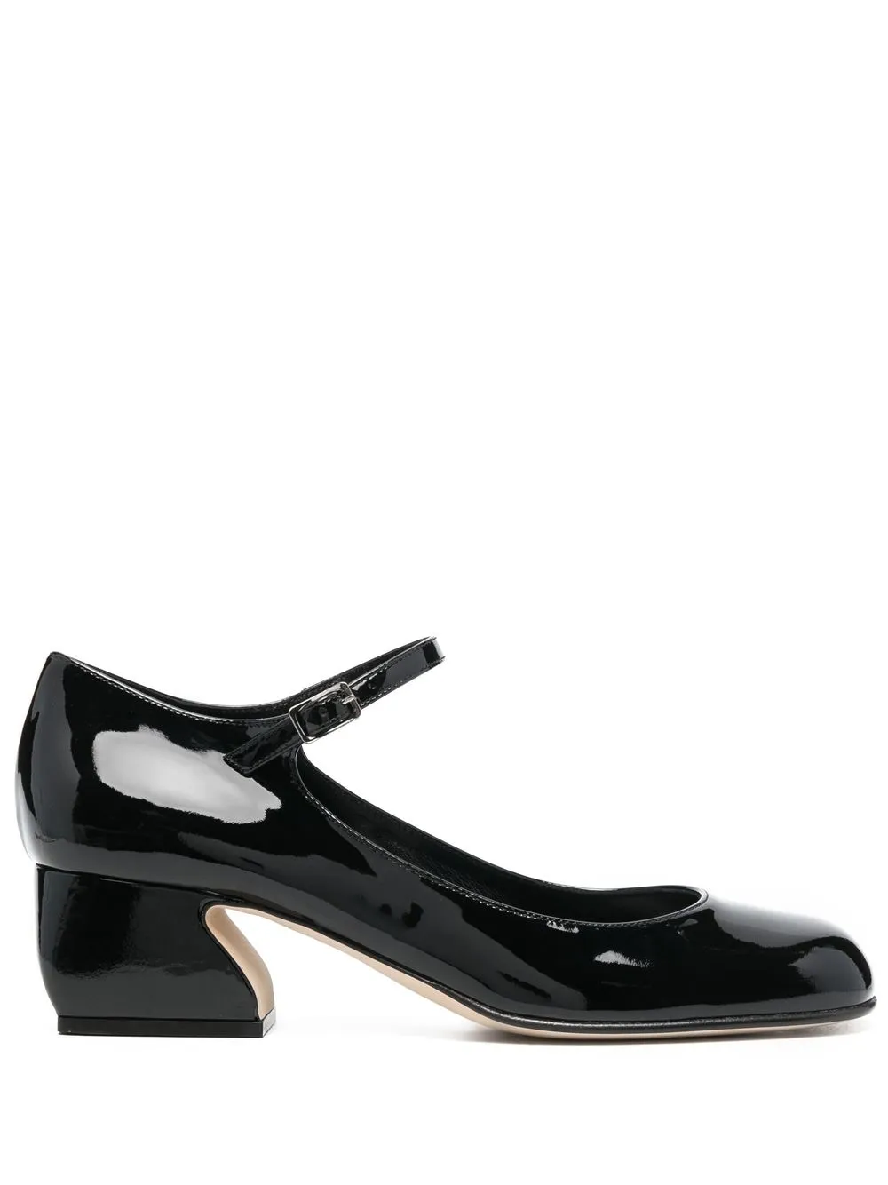 

Si Rossi patent-leather block ballerina shoes - Black