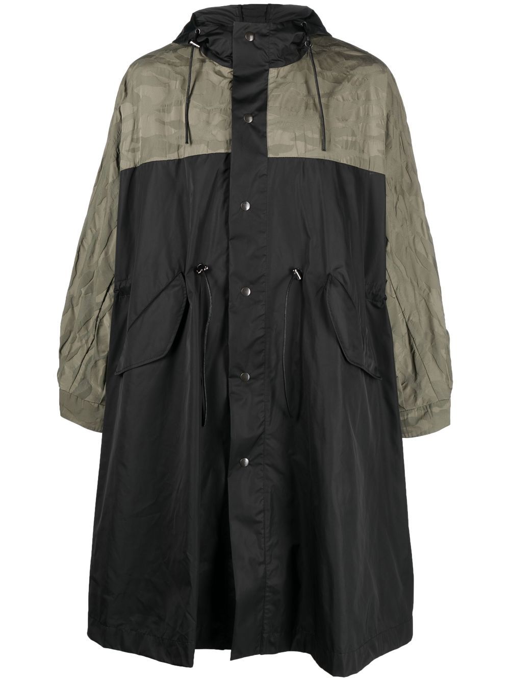 

Mackintosh colour-block hooded parka - Green