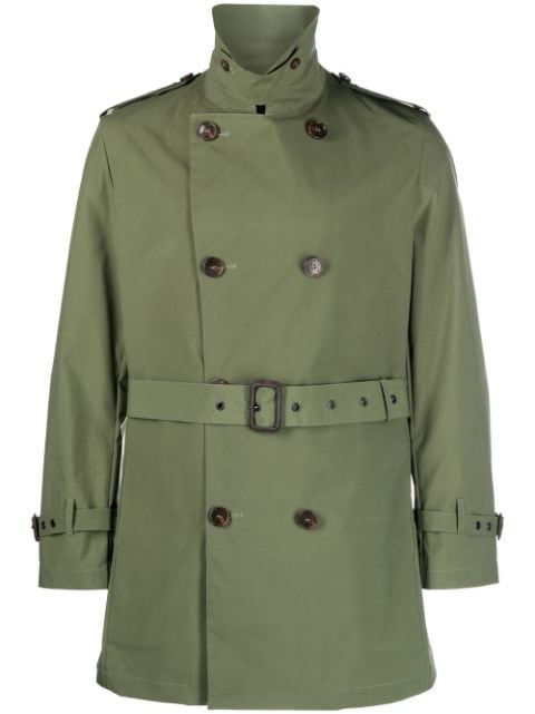 Mackintosh double-breasted belted trench coat