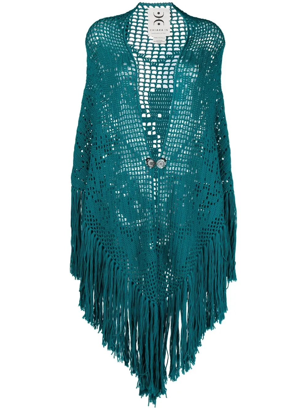 

Mackintosh chal Chiara de crochet con flecos - Azul