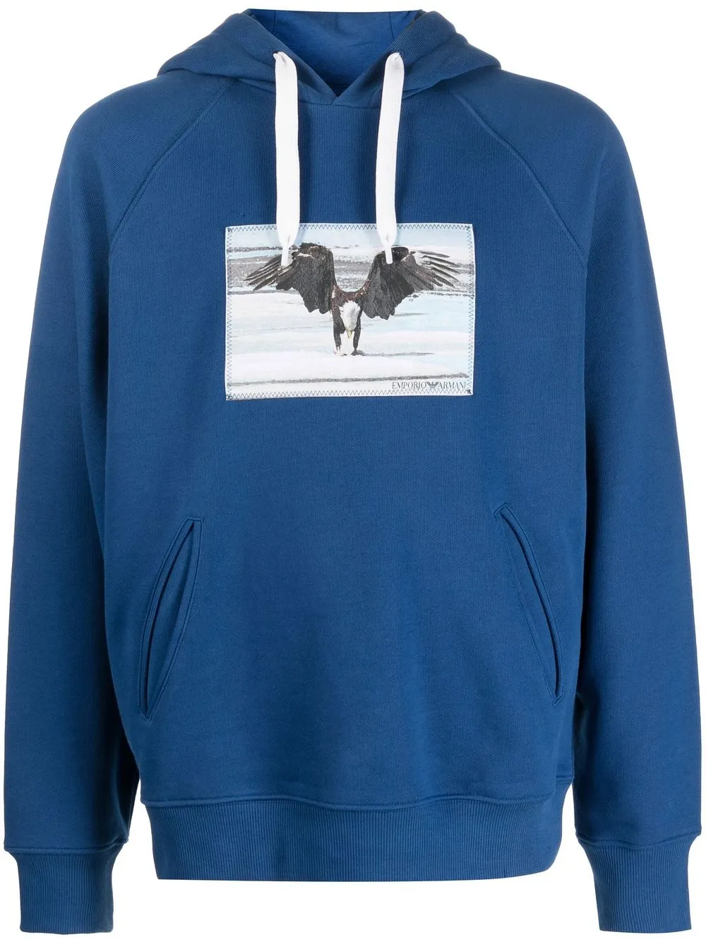 

Emporio Armani hoodie con estampado gráfico - Azul