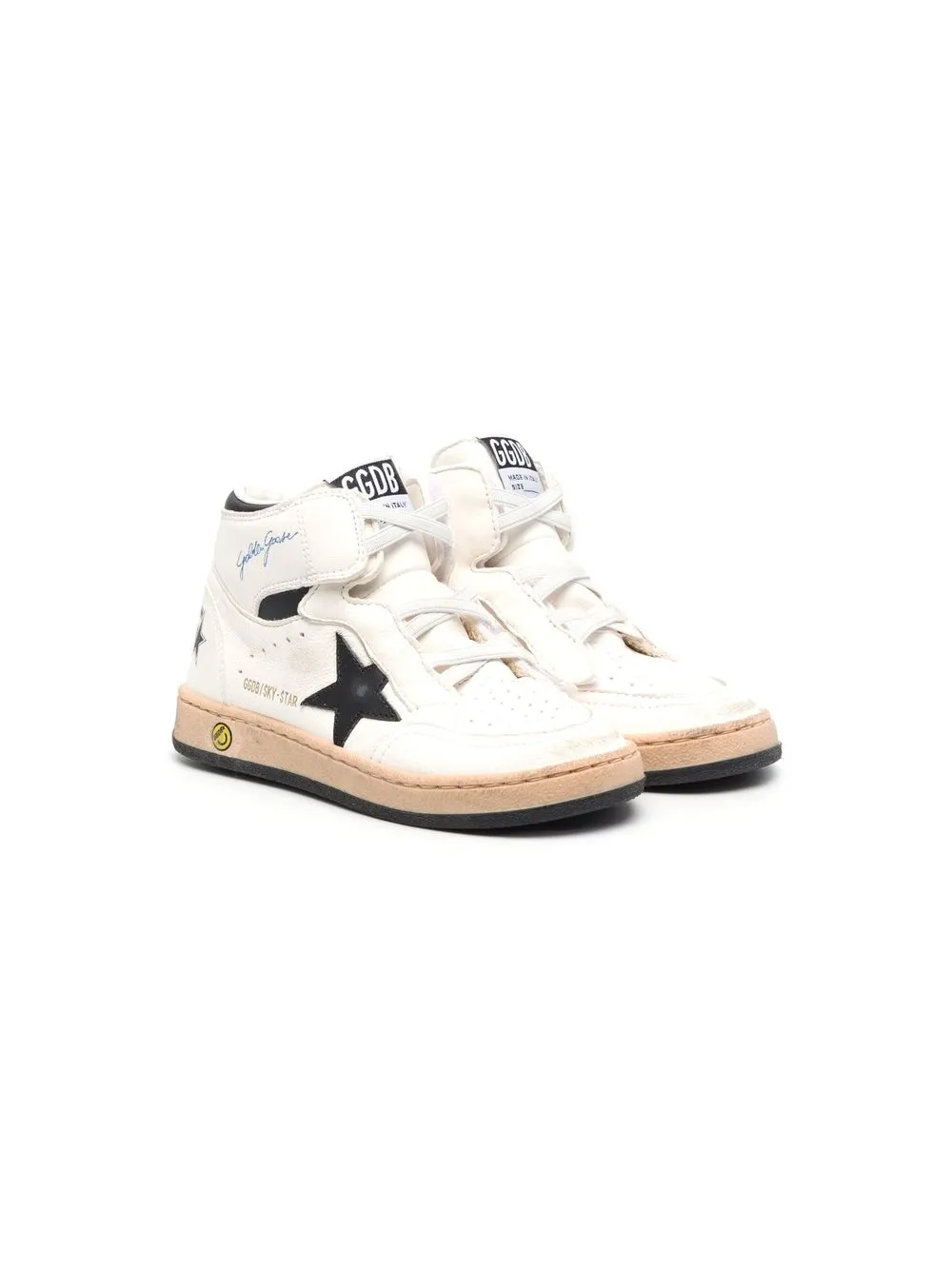 

Golden Goose Kids tenis altos Sky-Star - Blanco