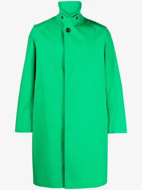 Mackintosh single-breasted midi coat