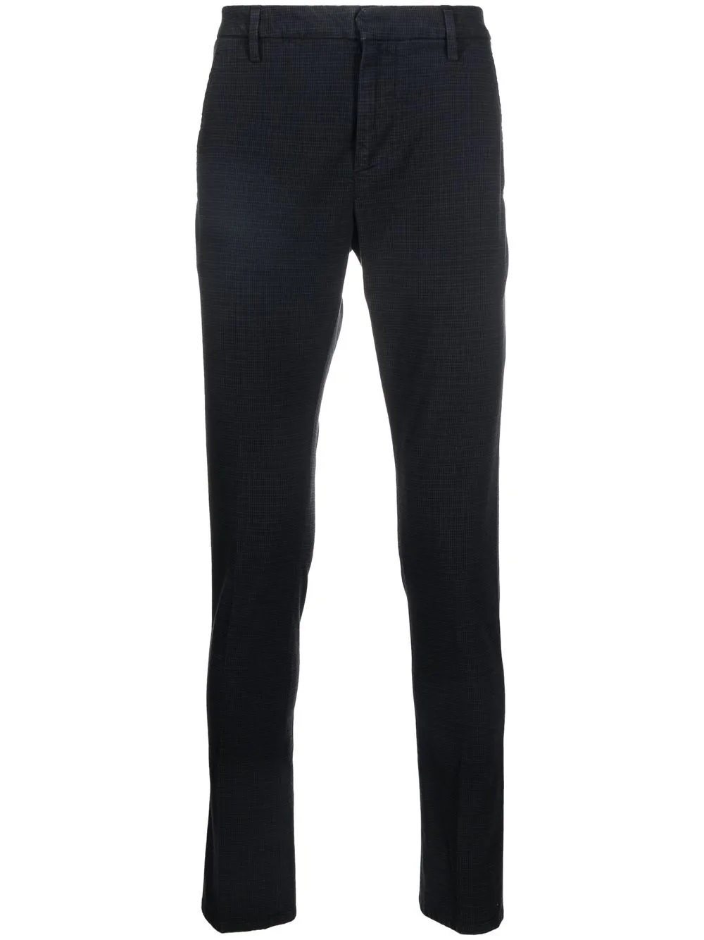 

DONDUP fine-check straight-leg trousers - Blue