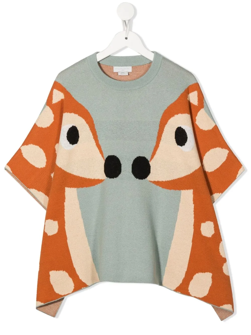 

Stella McCartney Kids top tejido con estampado de zorro - Azul