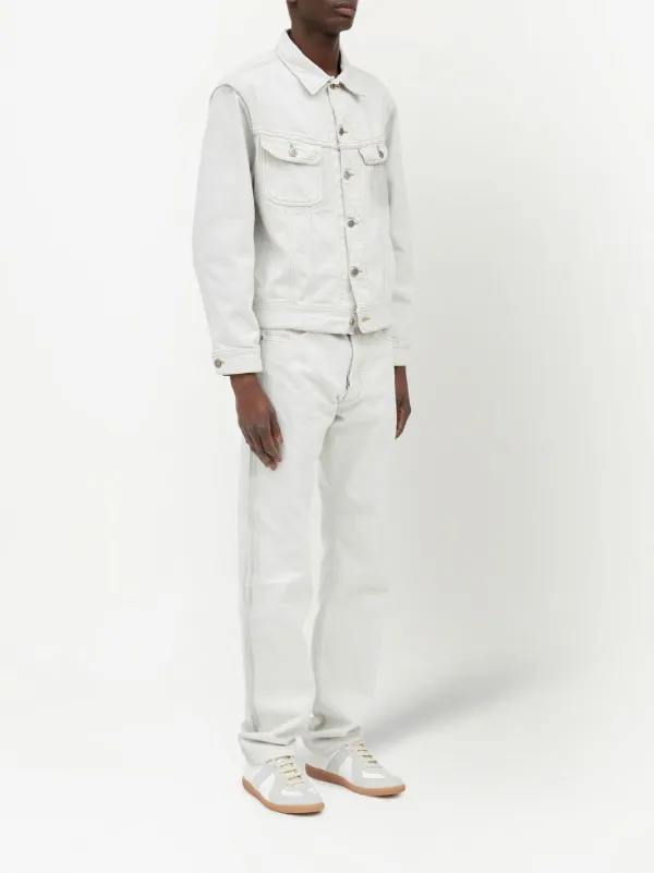 Maison Margiela Selvedge Denim Jacket | Neutrals | FARFETCH