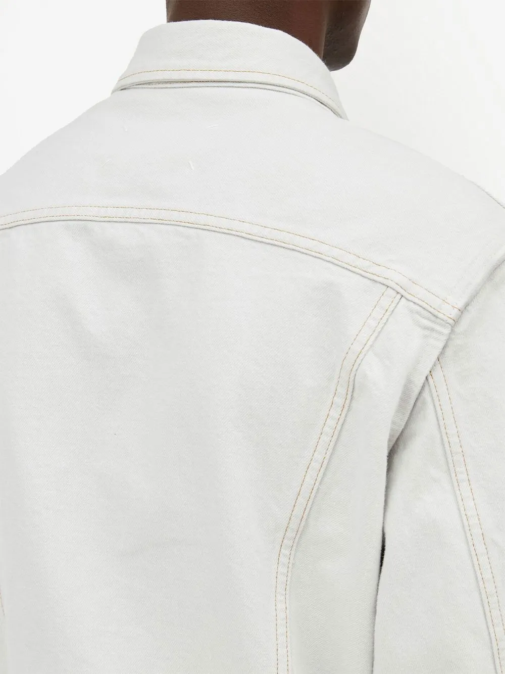 Maison Margiela Selvedge Denim Jacket | Neutrals | FARFETCH ID