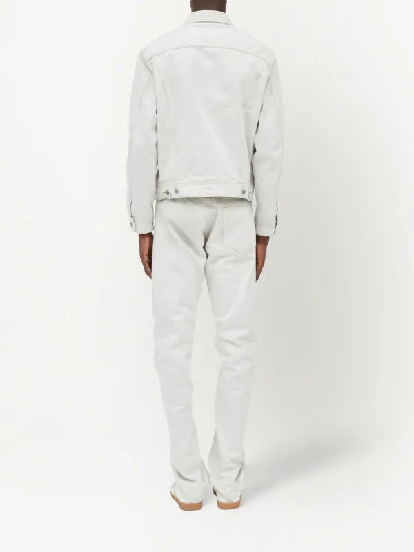 Maison Margiela Selvedge Denim Jacket | Neutrals | FARFETCH ID