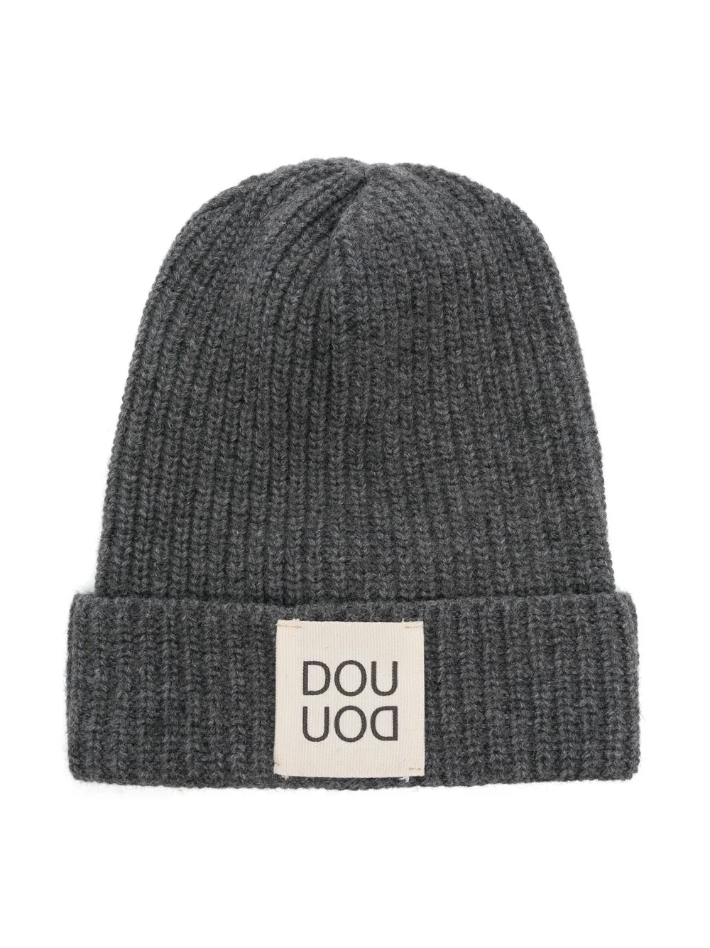 

Douuod Kids gorro de canalé con parche del logo - Gris