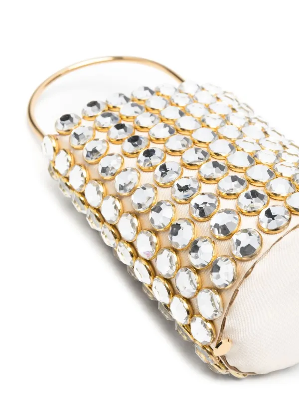 トートバッグ VANINA Pirouette Bag in White Crystal (PIROUETTE BAG 3) Vanina Pirouette Bucket Bag | White | FARFETCH BH