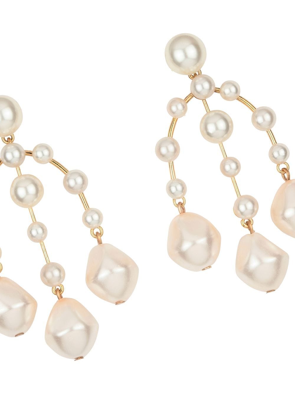 Shop Jennifer Behr Dara Pearl Chandelier Earrings In White