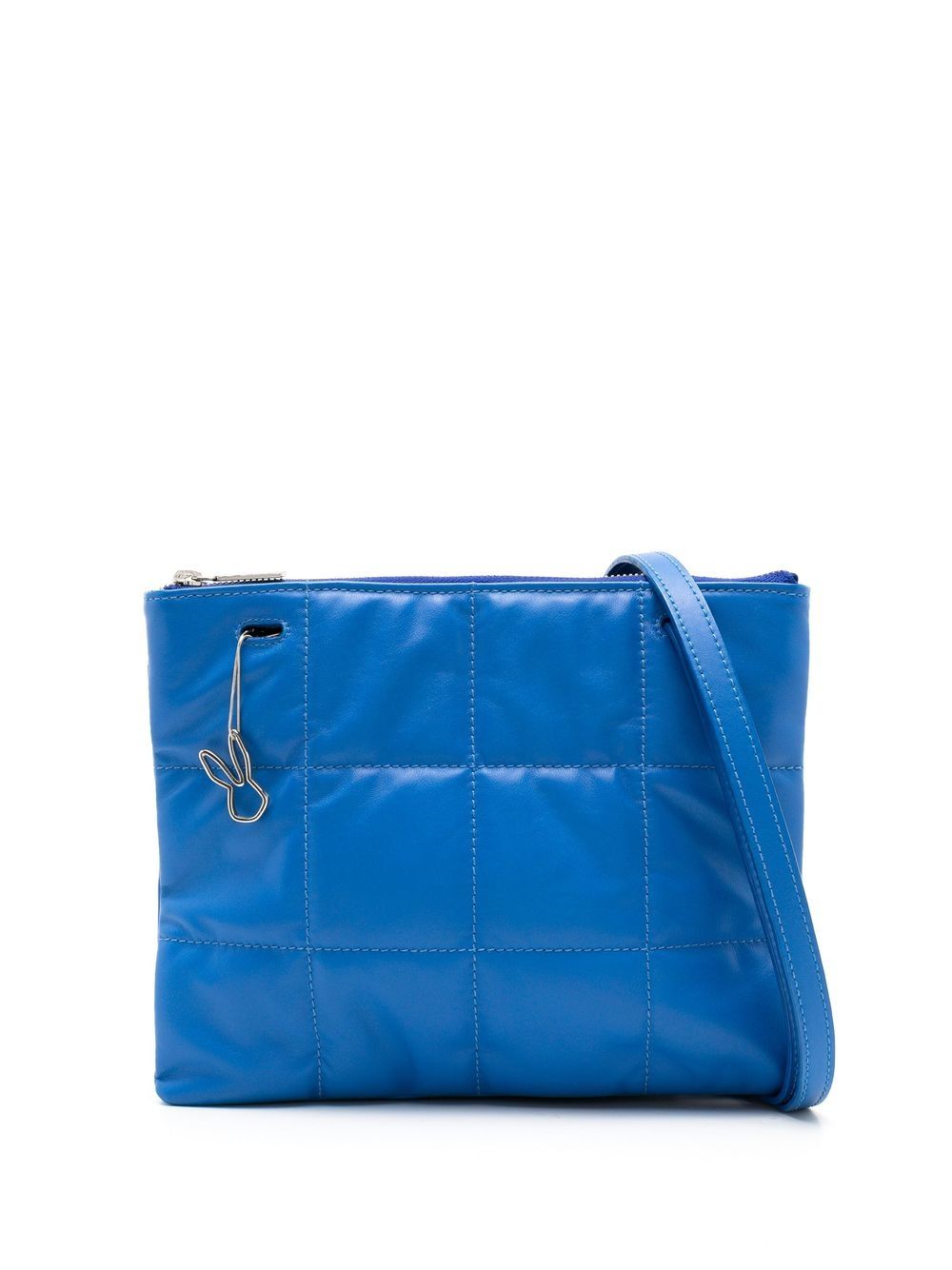 Gloria Coelho Quilted Leather Crossbody Bag In Blue