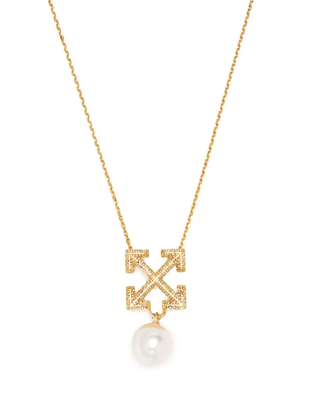 

Off-White collar Pave Pearl Arrow - Dorado