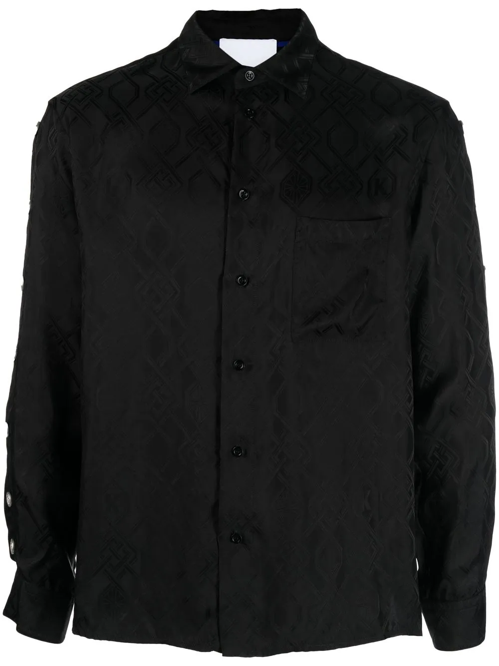 

Koché camisa manga larga en jacquard - Negro