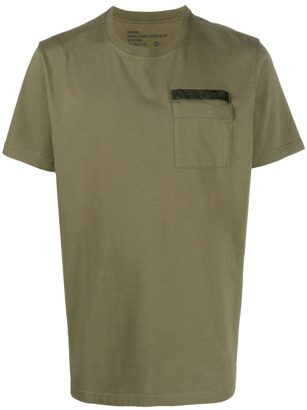 

Maharishi logo-print organic-cotton T-shirt - Green