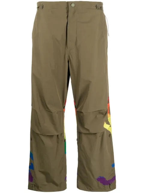 Maharishi abstract-print straight trousers 