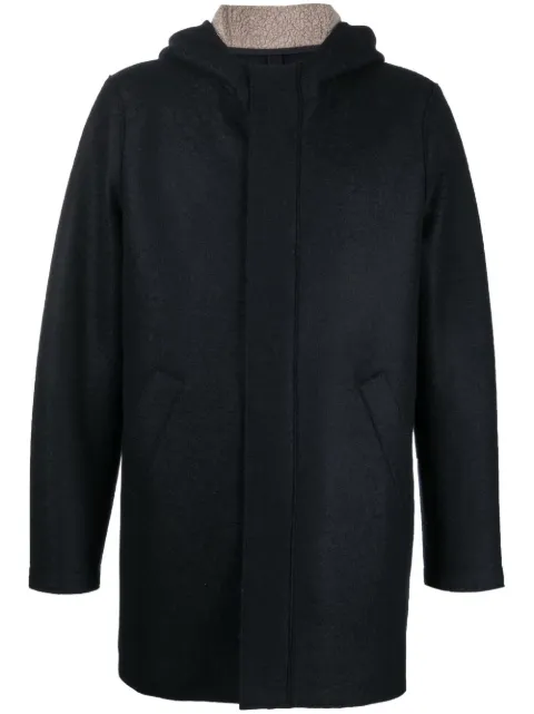 Harris Wharf London hooded felt coat