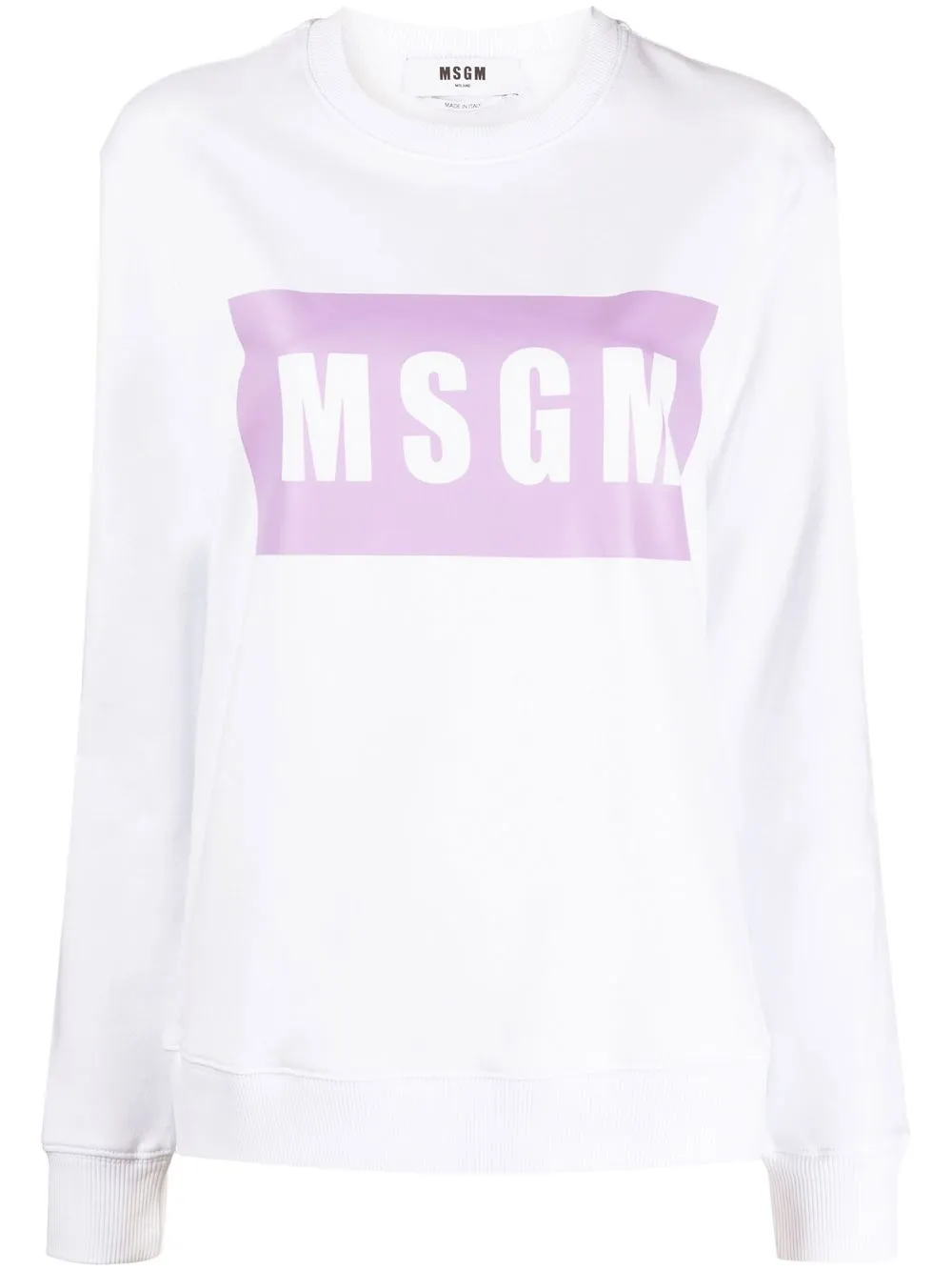 

MSGM logo-print crew-neck sweatshirt - White