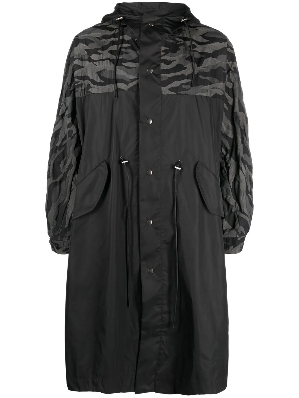 

Mackintosh colour-block hooded parka - Black