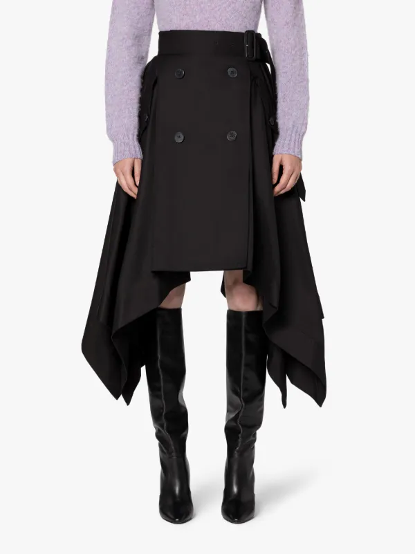 CECILA Black Cotton Skirt