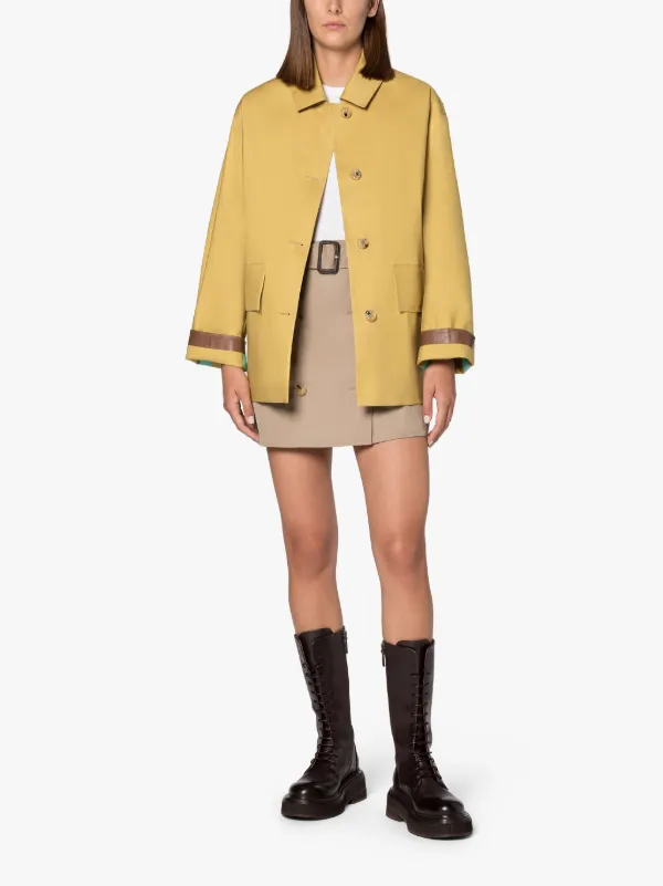 Corby Sand Gabardine Cotton Skirt