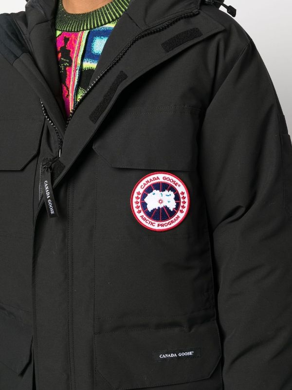 Canada Goose logo-patch Hooded Down Jacket - Farfetch