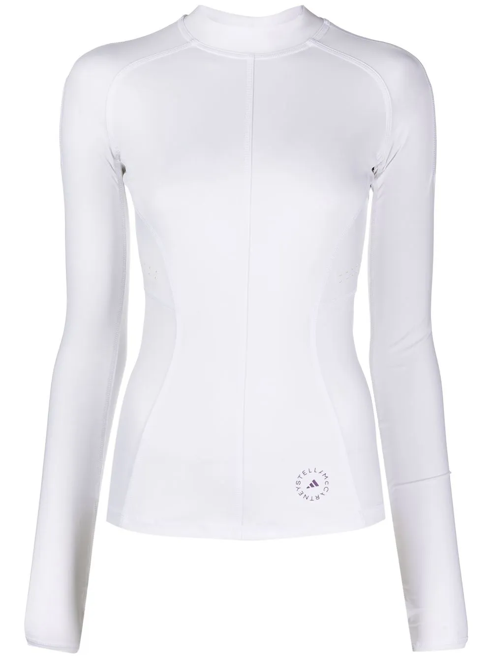 

adidas by Stella McCartney top con cuello vuelto - Blanco