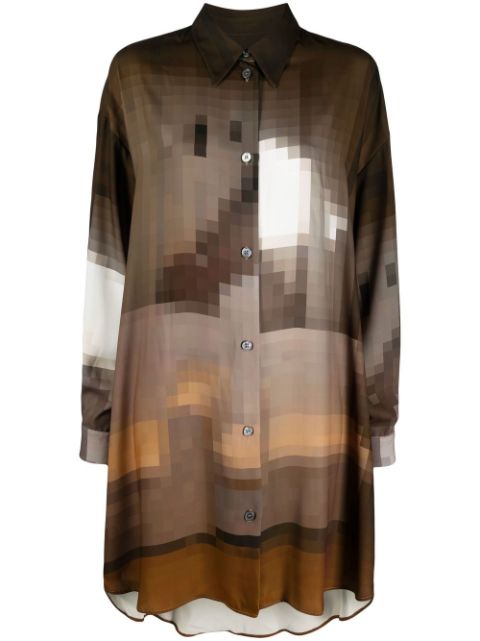 MM6 Maison Margiela graphic-print shirt dress Women