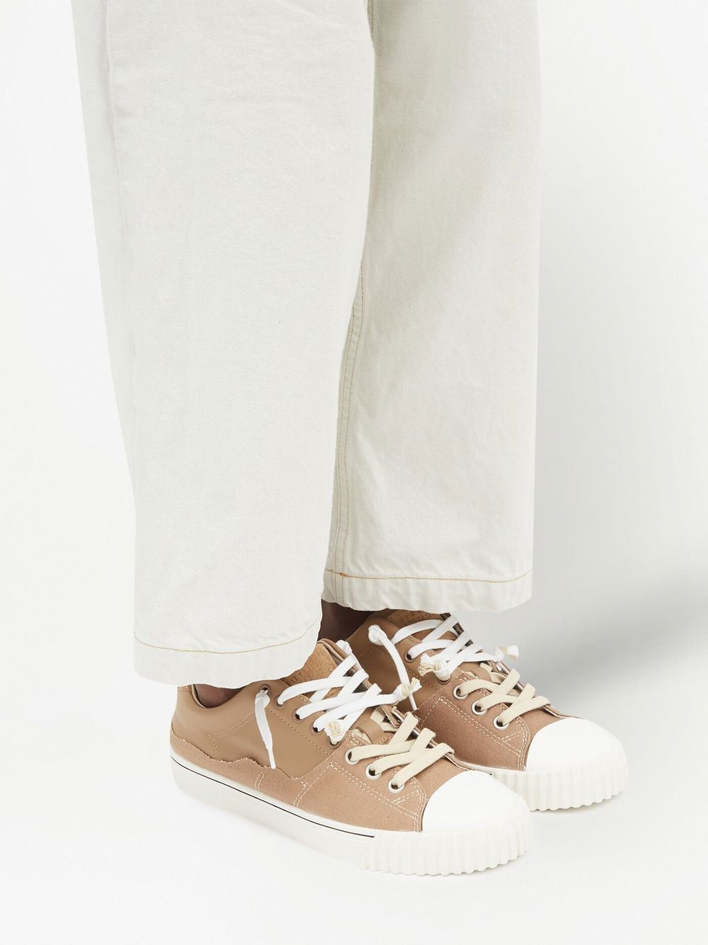 Shop Maison Margiela New Evolution Low-top Sneakers In Brown