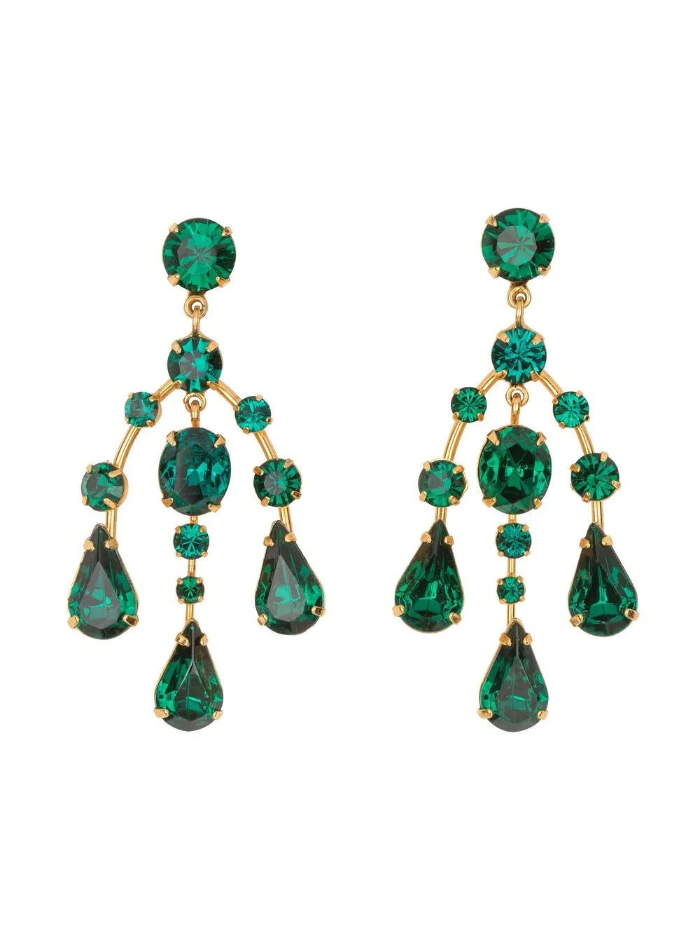 

Jennifer Behr Staci crystal-embellished earrings - Green