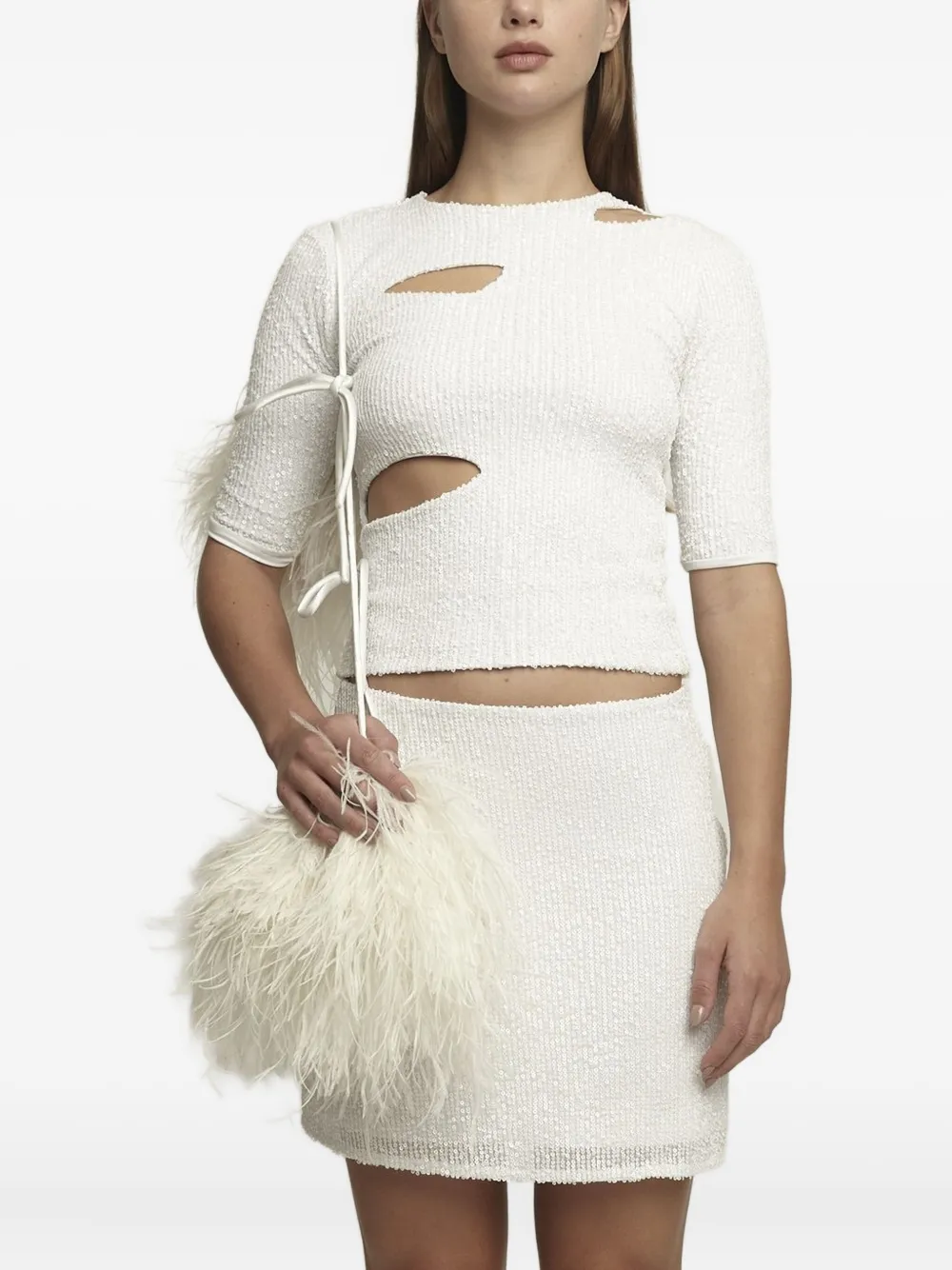 Gloria Coelho sequin cut-out top | White | Image 1