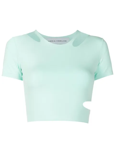 Gloria Coelho cropped cut-out detail top