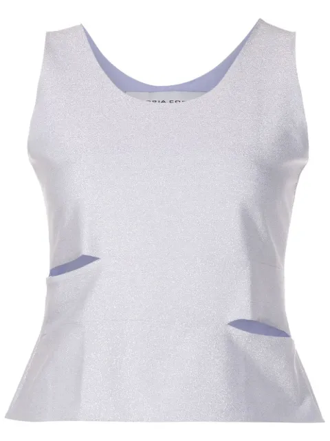 Gloria Coelho glittered cut-out top