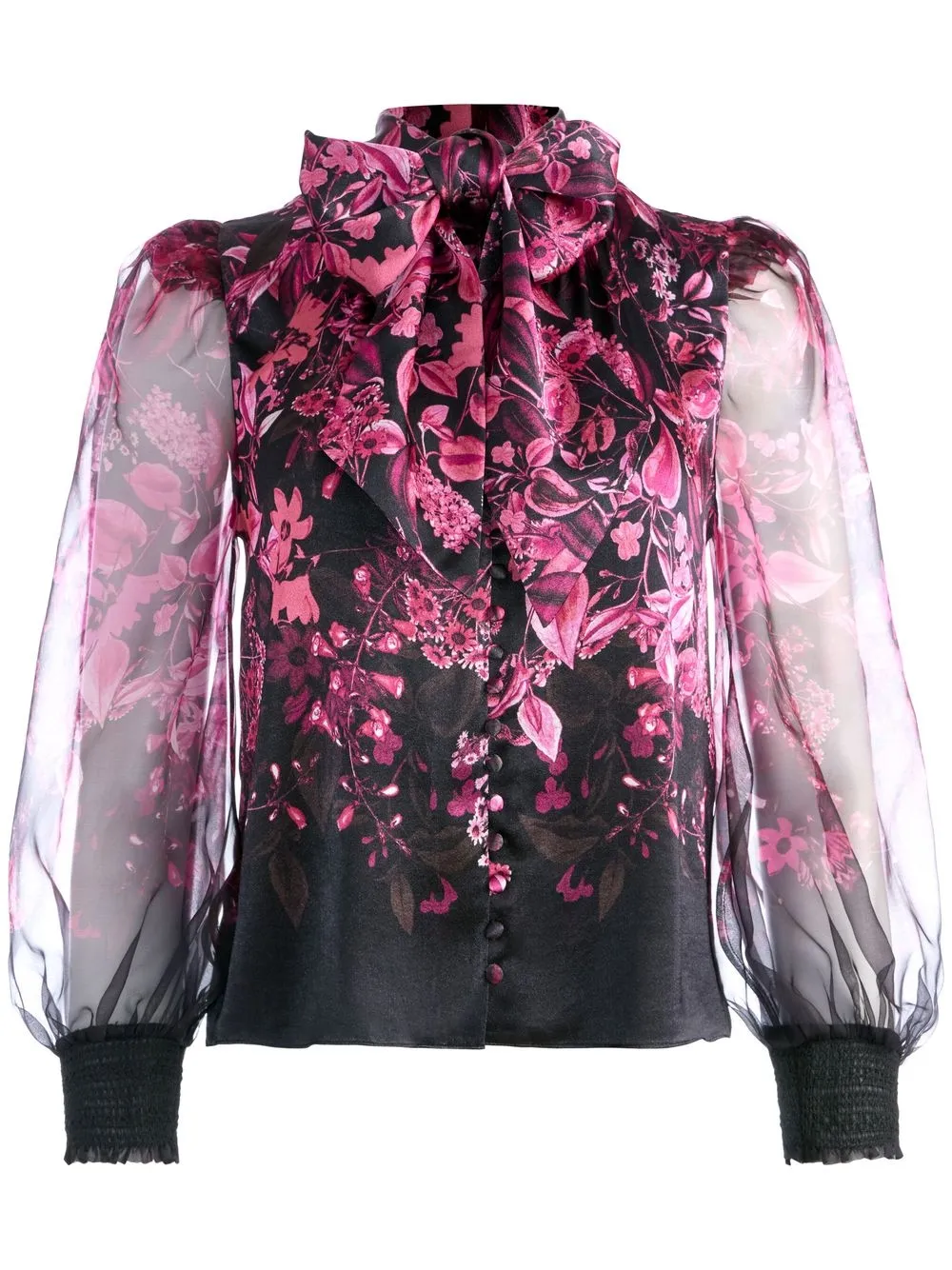 

alice + olivia blusa Brentley con lazo en el cuello - Rosado