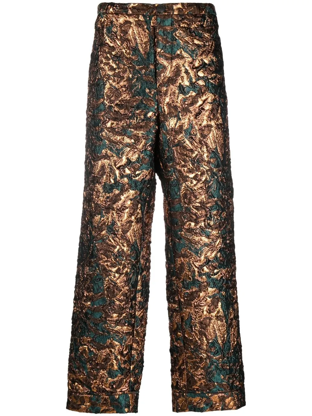 

Koché pantalones en jacquard en tono dorado - Verde