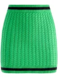 alice + olivia Ingrid cable-knit mini skirt - Green