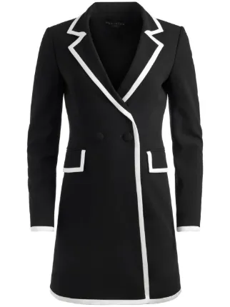 Alice Olivia Kyrie Piped Tuxedo Dress Farfetch