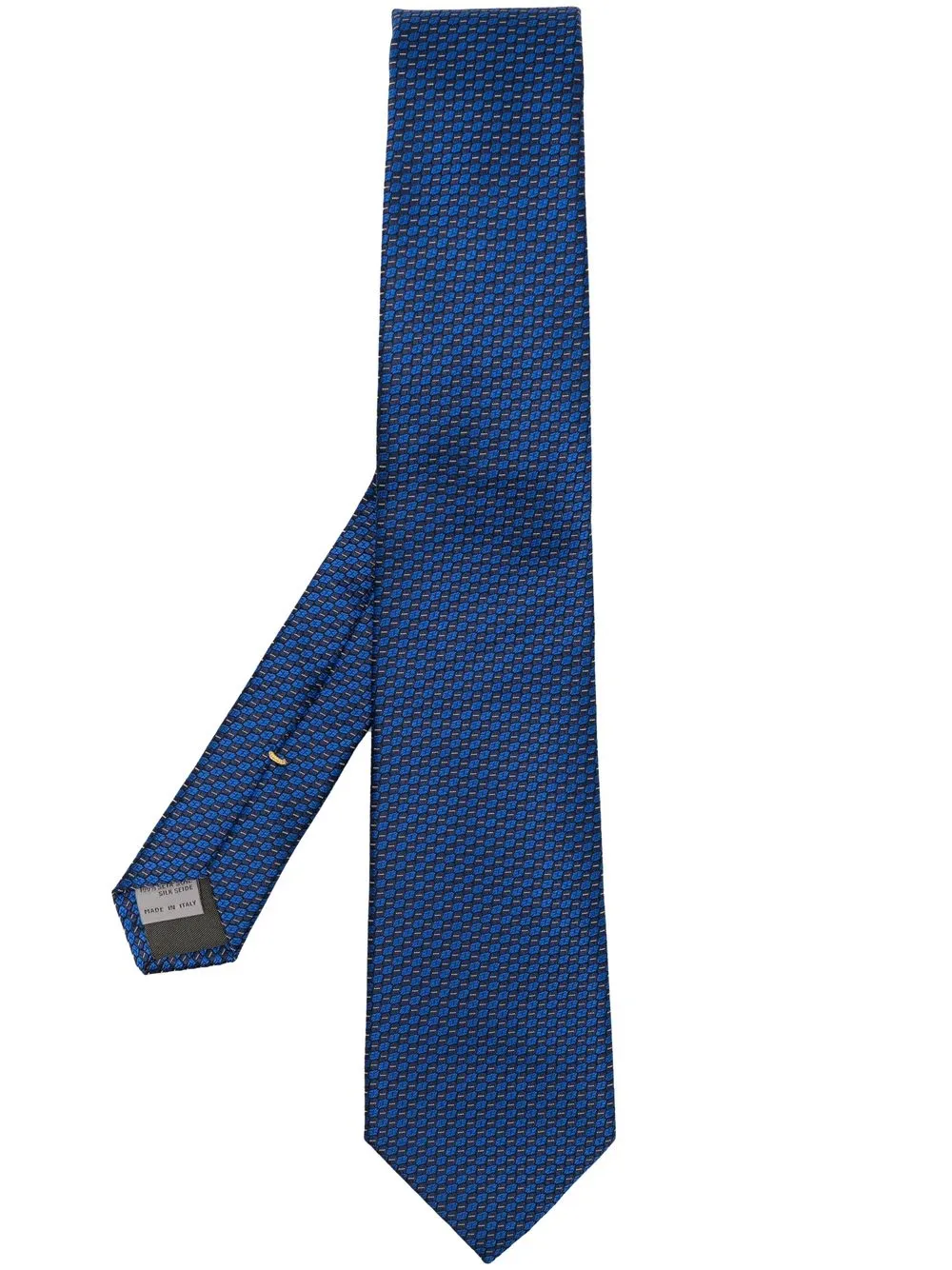 

Canali corbata de seda con motivo en jacquard - Azul