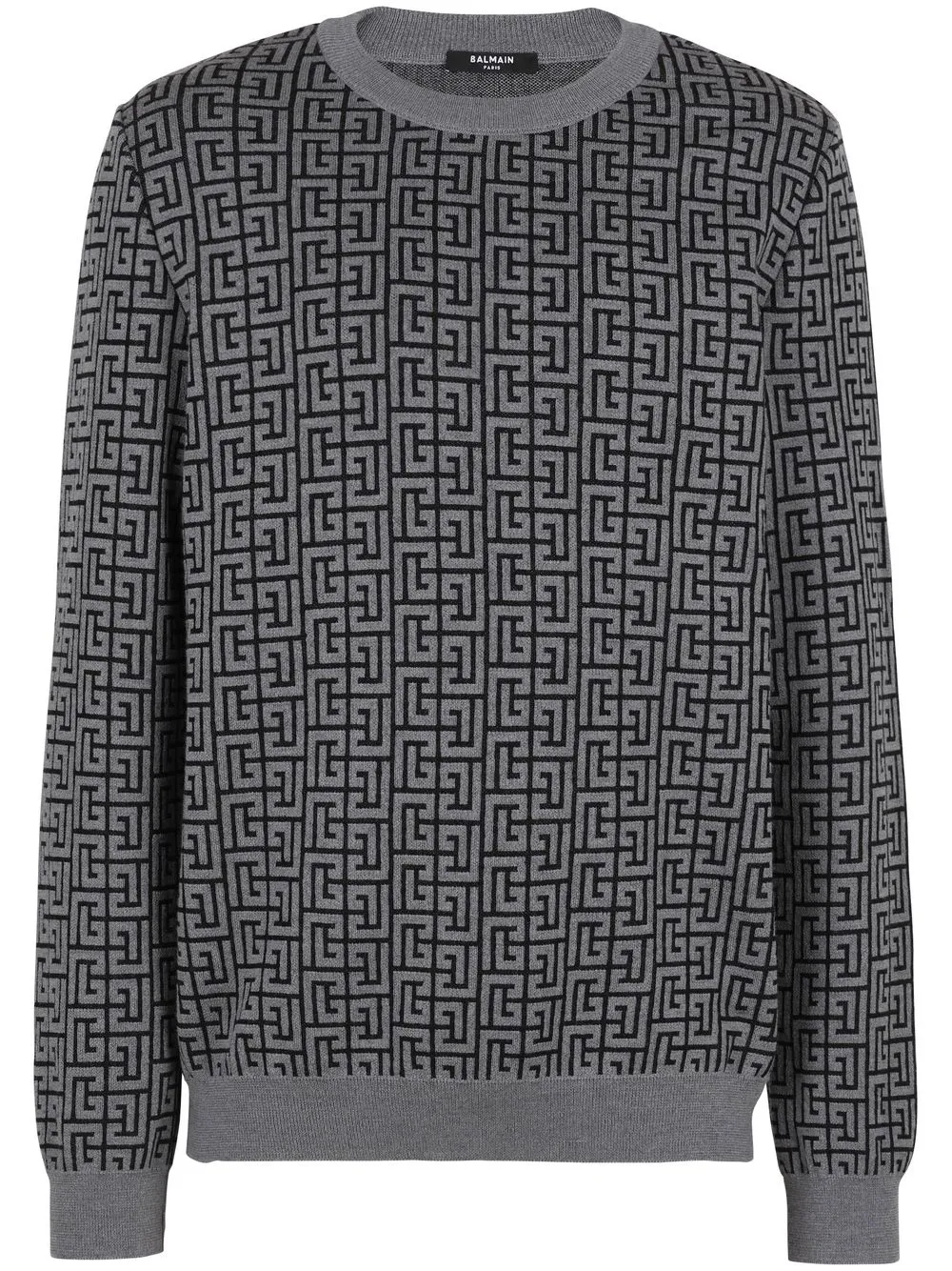 

Balmain monogram woollen jumper - Grey