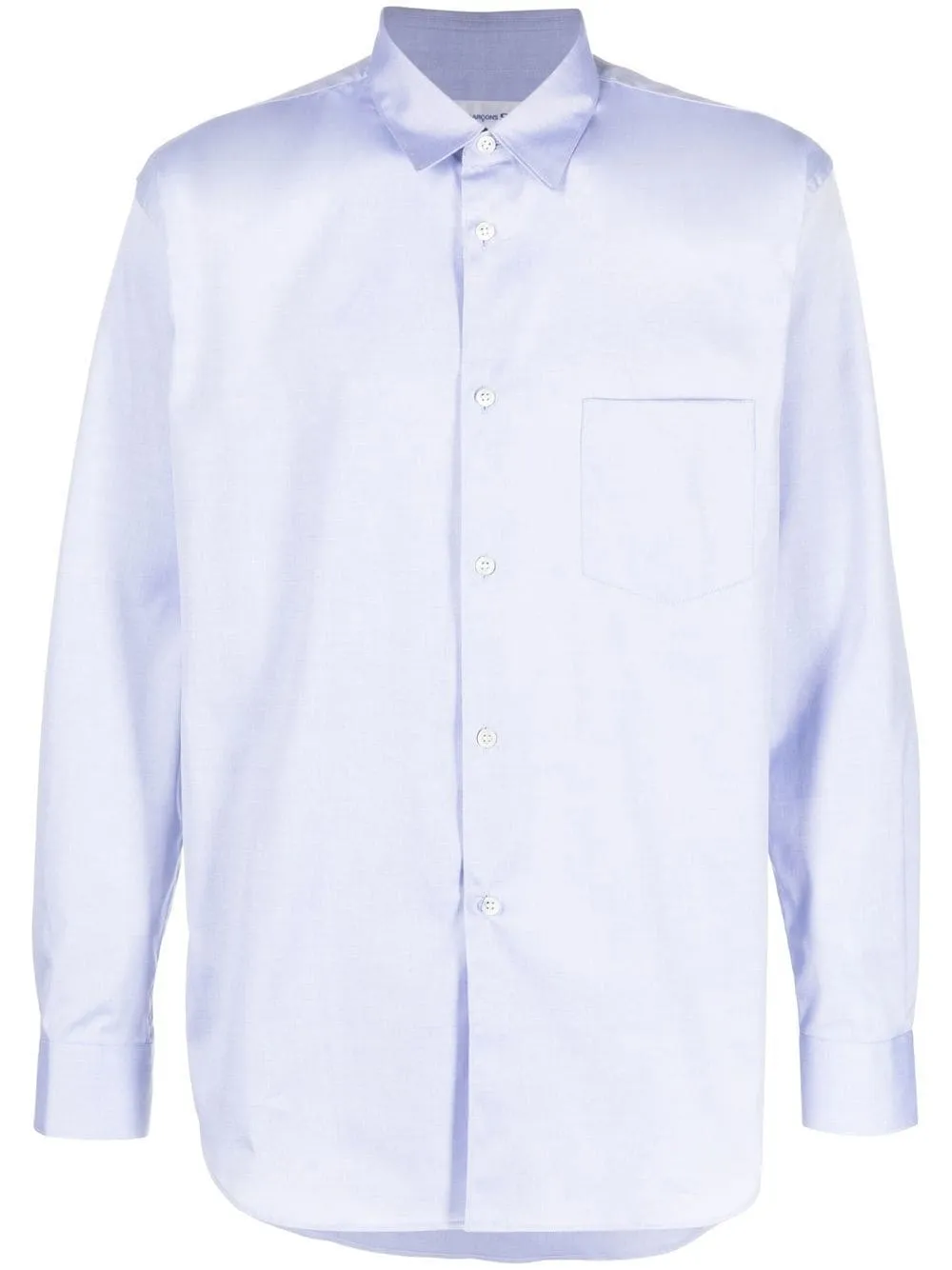 Comme Des Garçons Shirt Blue Cotton Poplin Plain Shape 1 Shirt In Blue