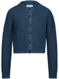 Maison Margiela basket-weave round-neck cardigan - Blue
