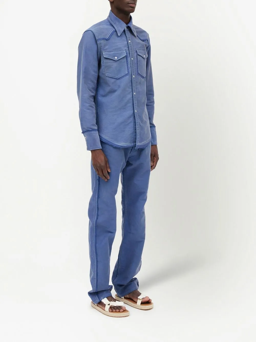  Maison Margiela Langärmeliges Hemd   Blau 
