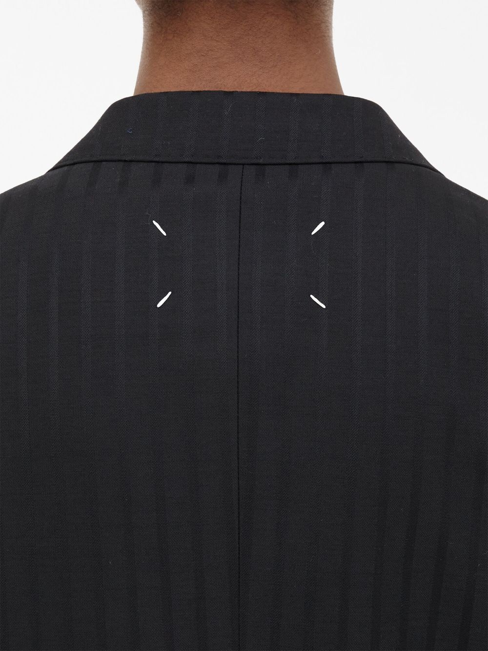 Shop Maison Margiela Single-breasted Wool Blazer In Black