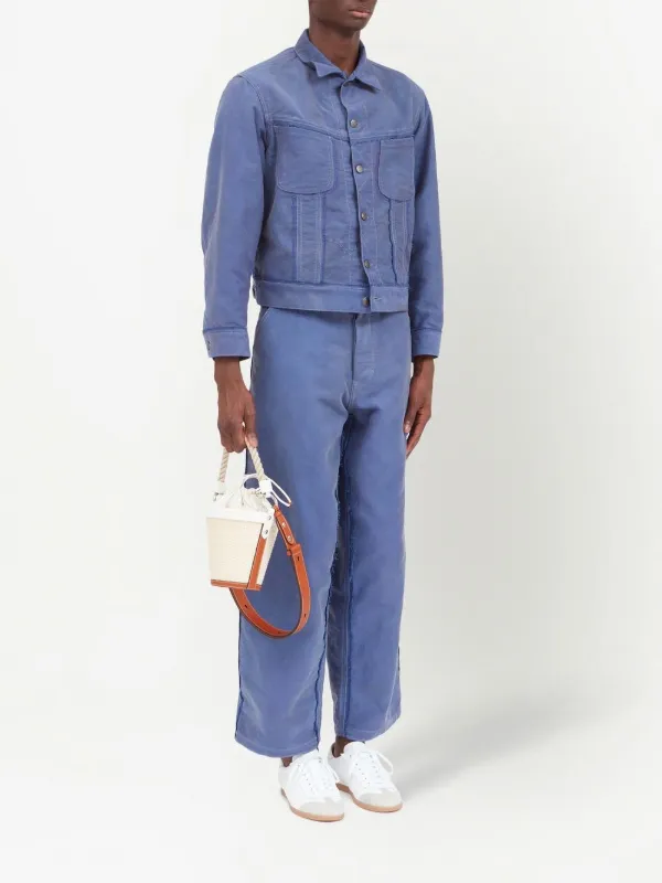 Maison Margiela Fire Woven Bucket Bag | Neutrals | FARFETCH AU