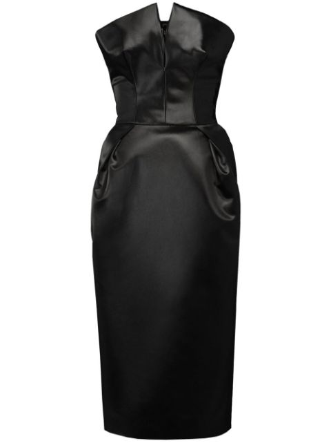 Maison Margiela Cintzed satin midi dress