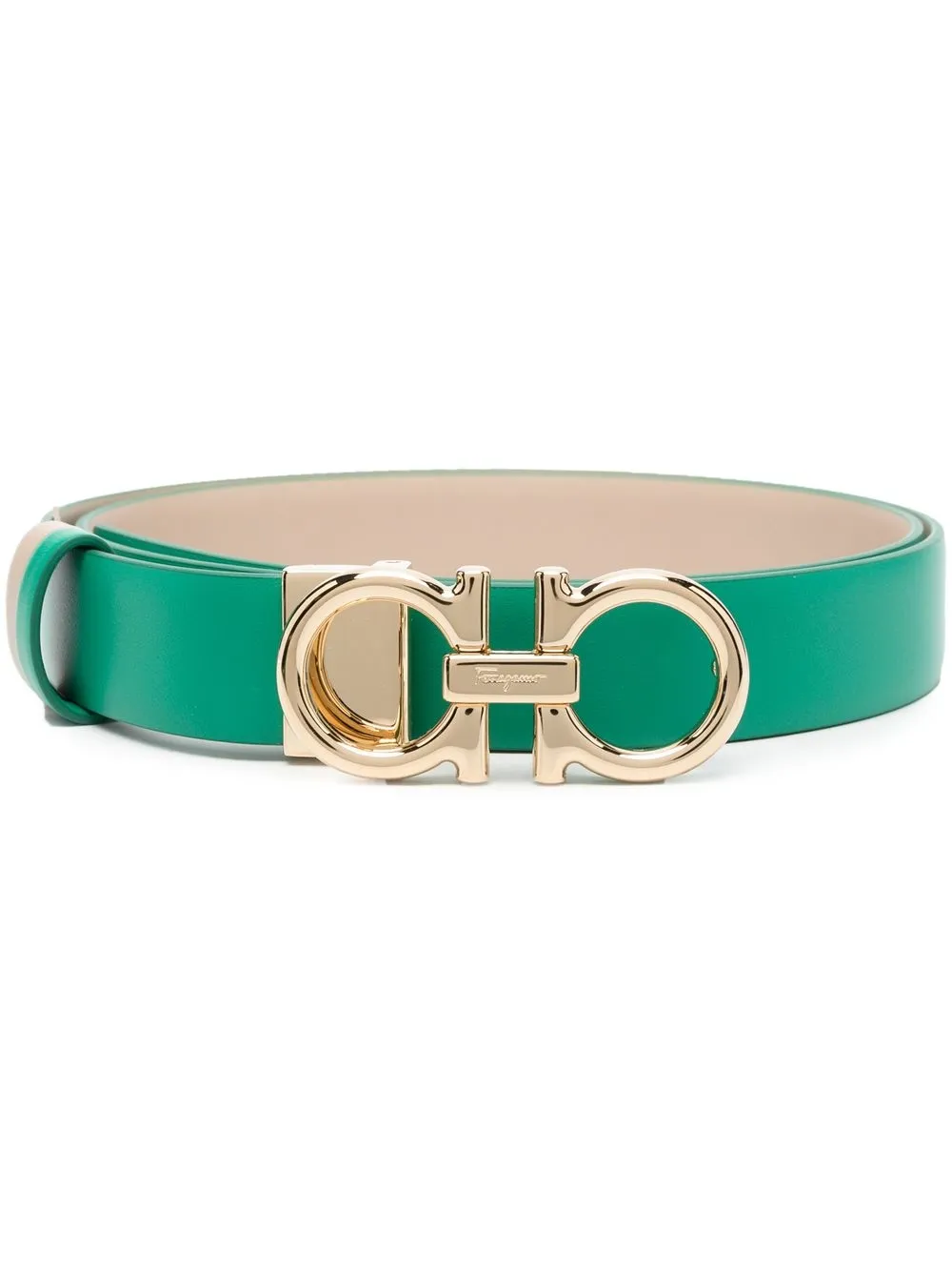 

Ferragamo logo buckle belt - Green