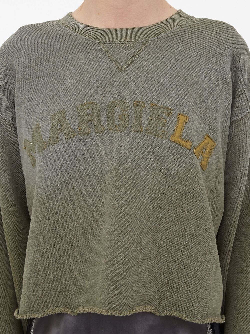 Maison Margiela logo-print cropped sweatshirt Women