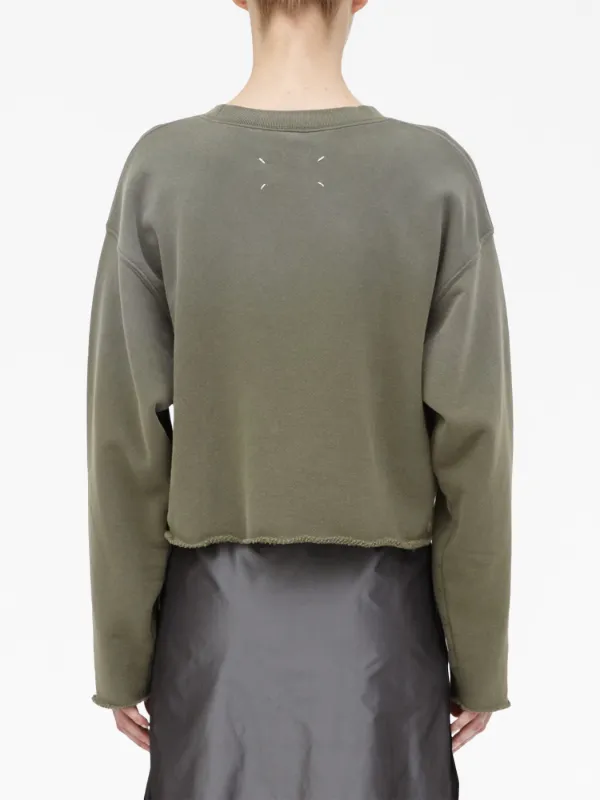 Maison Margiela クロップド スウェットシャツ | グリーン