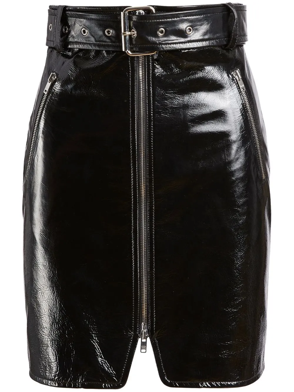 

KHAITE The Luana belted leather skirt - Black