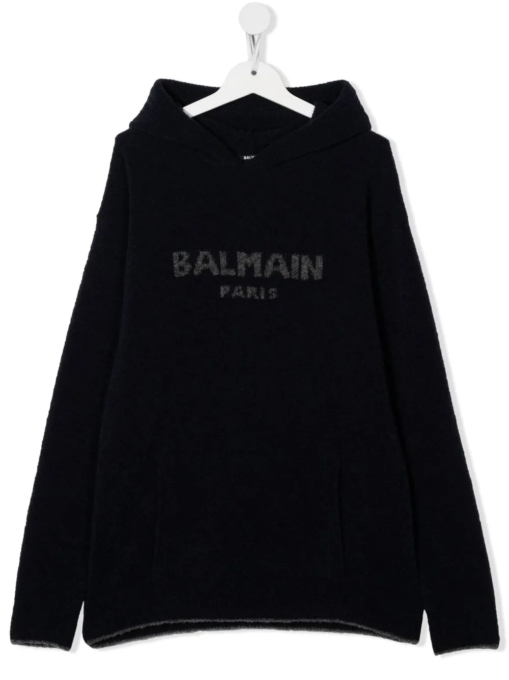 

Balmain Kids hoodie tejido con logo - Azul